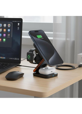 Беспроводное зарядное устройство, 15 Вт, 3in1 Gravico GP-WC014/Зарядный адаптер для смартфонов/Зарядное от сети Gelius (370255762)