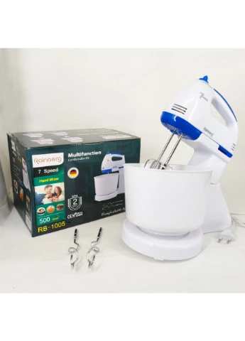Миксер 7 скоростей с чашей 2 л RB-1005 500Вт Blue QT-71 Rainberg (377481074)
