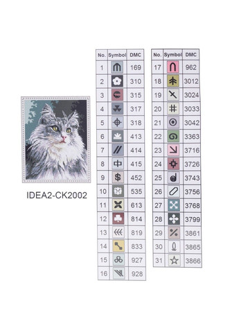 Набір з алмазною мозаїкою "Сіра красуня" 40*50 см, IDEA2-CK2002, ТМ "" 99IDEAS (369734634)