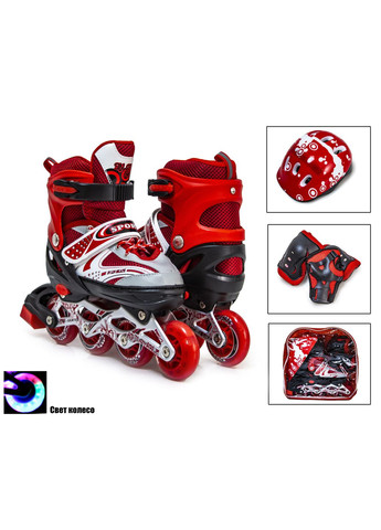 Набір роликові ковзани Happy S (28-33) червоні (979210877-S) Scale Sports (364111972)