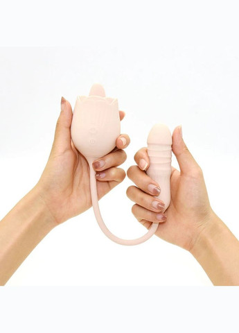 Подвійний вібратор трояндочка з ротацією 10 режимів Sweet Em Velvet Lure, жовтий No Brand (303908381)