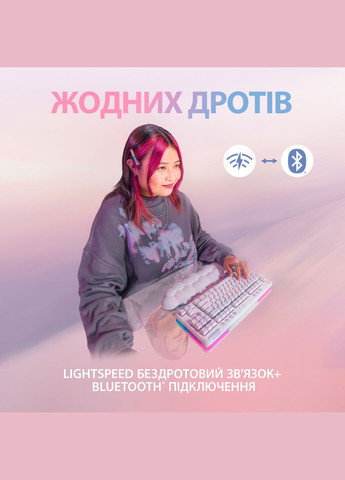 Клавіатура uetooth UA OffWhite (920-010465) Logitech g715 aurora wireless gaming gx brown lightspeed/bl (268145243)