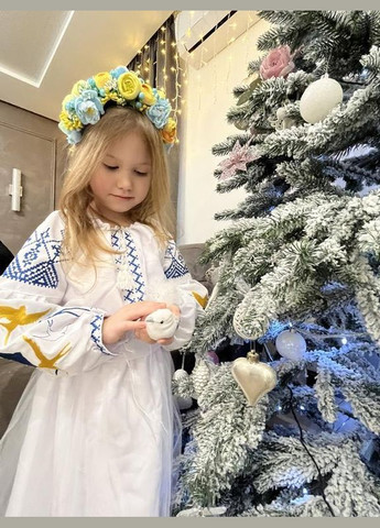 Біла сукня вишиванка святкова для дівчинки біла ластівки (359472881)