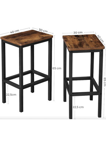 Барный стул Corner 2 штуки в стиле Loft Leobert (304402070)