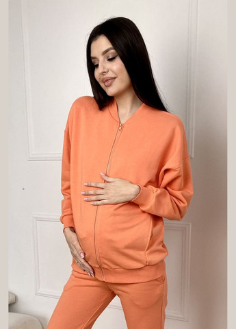 Трикотажный спортивный костюм для беременных и кормящих абрикосовый Dianora (317458378)