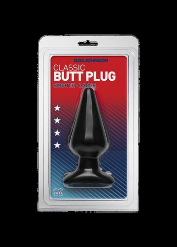 Анальна пробка Smooth Classic Large - Black, макс. діаметр 5,7 см - CherryLove Doc Johnson (339867433)