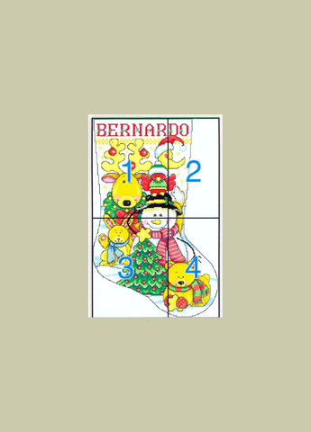 Набор для вышивания по нанесённой на канву схеме "Christmas stockin5". AIDA 14CT printed, 32*47 см Joy Sunday (313613641)