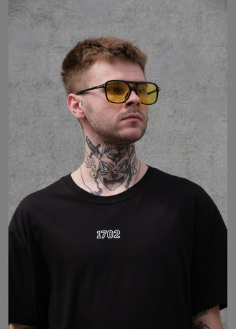 Черная оверсайз футболка с принтом vintage с длинным рукавом Without