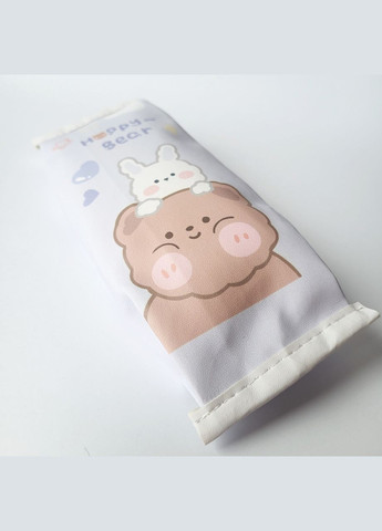 Пенал в форме пакета с мишкой фиолетовый Happy Bear из искусственной кожи No Brand (320916986)