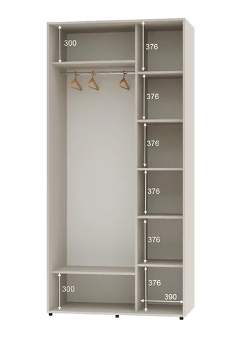 Шафа-купе дводверна Алекса 90*70*230 см Кашемір ДСП Алекса (394333204)