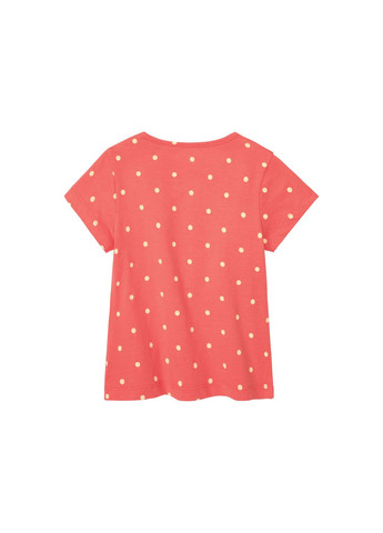 Коралловая демисезонная футболка хлопковая для девочки 372237 Lupilu