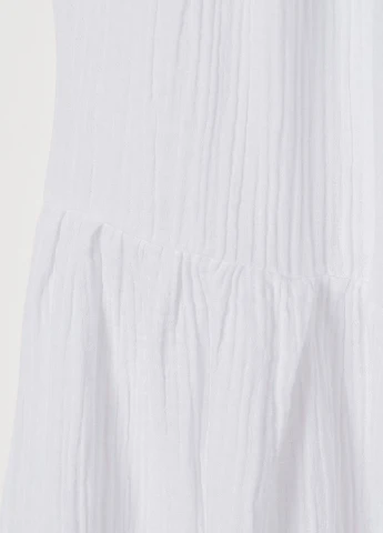 Белое кэжуал платье H&M однотонное