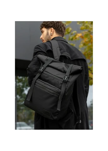 Мужской рюкзак RollTop Zard черный тканевый Sambag SB-24238065m (400734585)