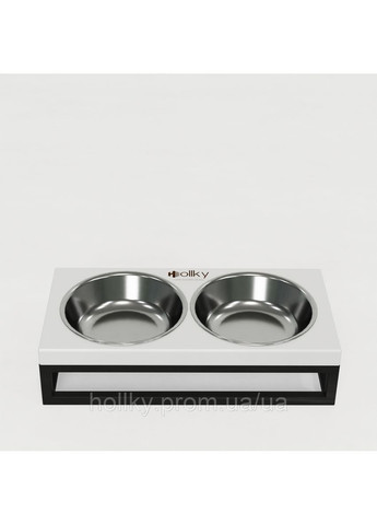 Миски на подставке для маленьких собак и кошек Base XS (2×0,25 л) BXS-28145-BLWH Hollky (365652701)