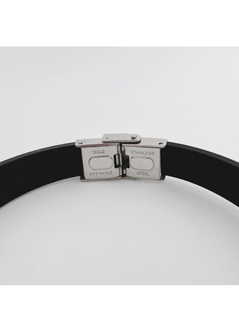 Браслет з медичної сталі класичний на силіконовому ремінці 20см BSS-055 No Brand (299486502)