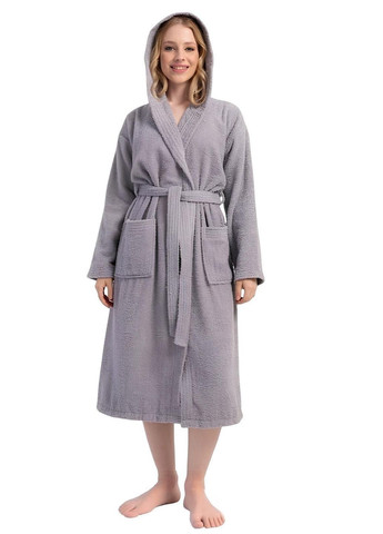 Халат женский махровый с капюшоном Leyla (362373297)