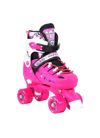 Раздвижные ролики квады. Pink (размер 34-38) Scale Sports (340910862)