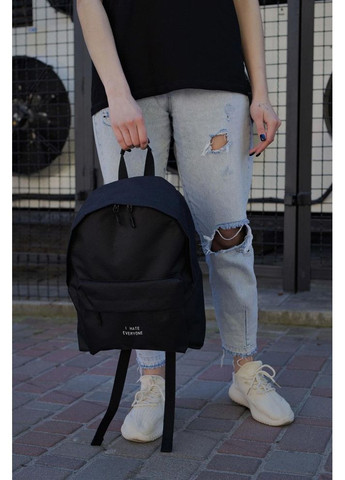 Повседневный школьный рюкзак Compact с принтом Hate Black Without (349454575)