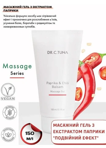 Массажный гель с экстрактом паприки и перца чили Двойной эффект Paprika Chili Balsam Massage Gel 150 мл Farmasi (387522702)