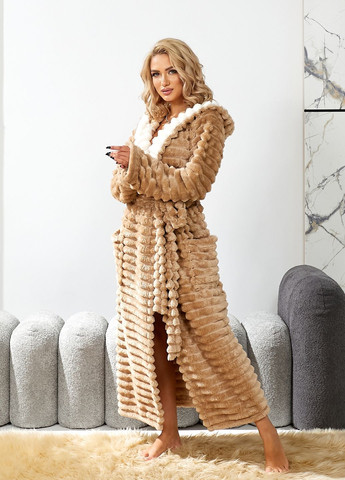 Махровий жіночий халат міді з капюшоном Selim-tekstil (315875307)