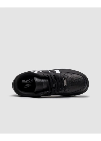 Черные демисезонные кроссовки мужские nike air force 1 low x comme des garçons air black найк аир форс 1 черные No Brand