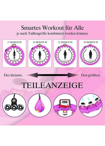 Смарт хулахуп SPMOVE з лічильником для схуднення, 24 секції, масажний обруч 360°, гравітаційна куля для фітнесу, тренувань No Brand (338193404)