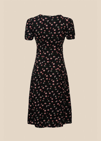 Черное платье с узором женское wtc02319 черный shop (2000990655431) LAWA