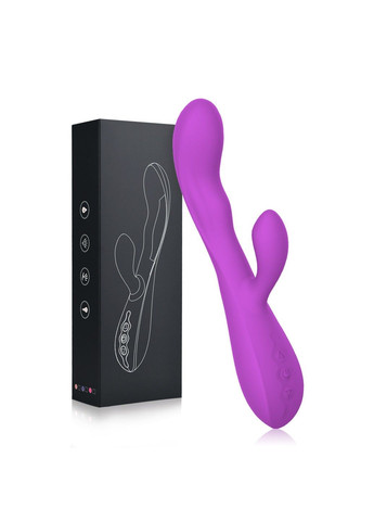 Вібратор Rabbit Vibe з підігрівом і кліторальною стимуляцією (фіолетовий, USB) We Love (284278508)
