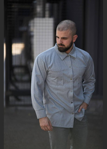 Серая классическая, повседневный, праздничный, вечерний рубашка Stylish Touch