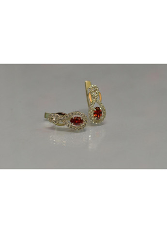 Серебряные серьги с золотыми вставками Silver Style (366813392)