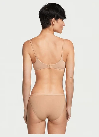 Трусики-бікіні жіночі Stretch Cotton Bikini Panty бежеві Victoria's Secret (314768883)