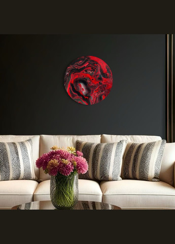 Подарунковий набір "Пристрасть" для створення картини у техніці абстрактного живопису рідкий акрил Коло 30 см Barva (315891013)