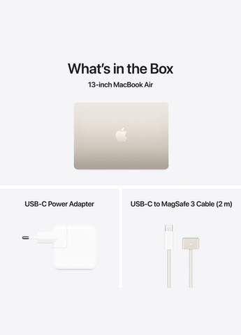 Ноутбук MacBook Air 13 M4 A3240 Starlight (MW0Y3UA/A) Apple (324059217)
