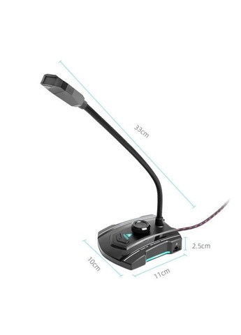 Мікрофон конденсаторний AU-GM31 Чорний для ПК, для ігор, стримінгу з RGB-підсвіткою і гнучкою ніжкою Maono (329444564)