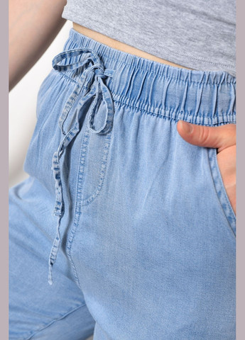 Штани жіночі напівбатальні літні блакитного кольору. Let's Shop (292251667)