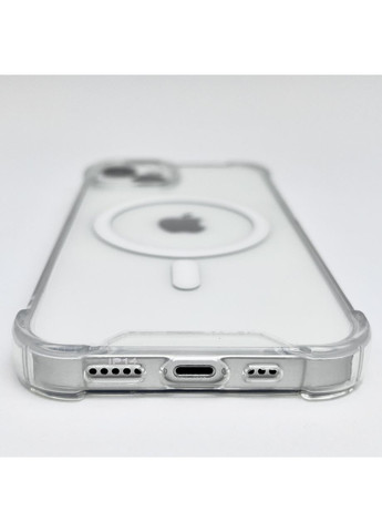 Чохол Magsafe для 15 протиударний Clear case посилений магнітний силіконовий на айфон 15 No Brand (370639339)
