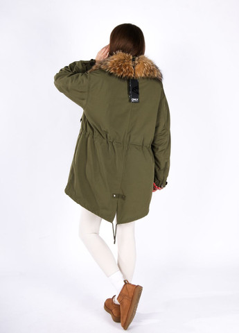Оливковый (хаки) демисезонный Пуховик Only