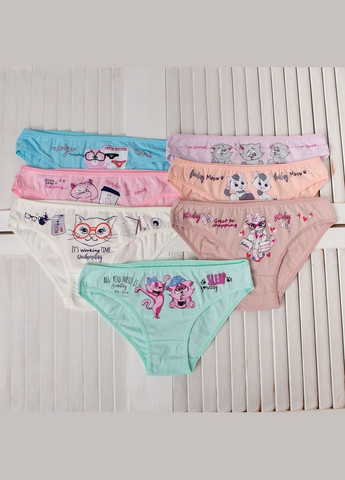 Набор женских базовых трусиков неделька - 7 шт. Nicoletta (340276967)