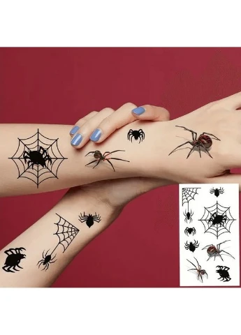 Набор детских временных тату "Halloween black" tatto-halloween-black-set-30 Fresh Tattoo (395303453)