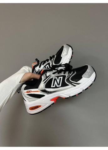 Черные демисезонные кроссовки мужские new balance 530 black silver orange нью беланс 530 No Brand