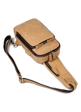 Шкіряний рюкзак-слінг John McDee JD4024B 29x17x8 см унісекс No Brand (400876309)
