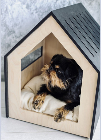 Будка для собаки з дерева Аргос венге-бланже (БДК-00221201) No Brand (328605496)