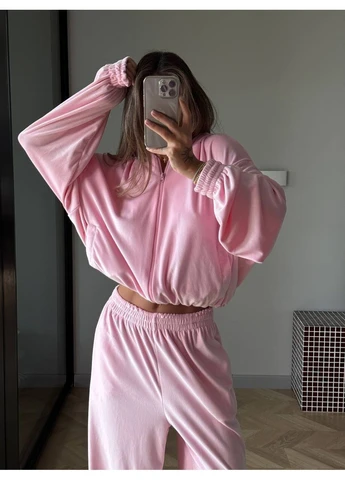 Женский велюровый спортивный костюм No Brand (388476635)