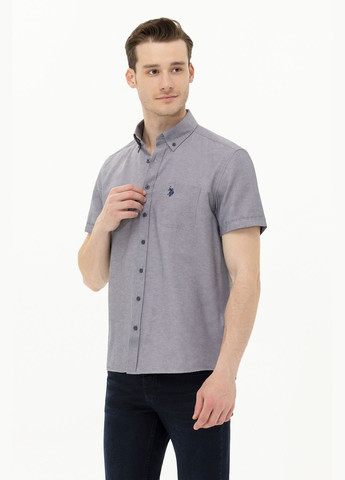 Серо-синяя рубашка U.S. Polo Assn.