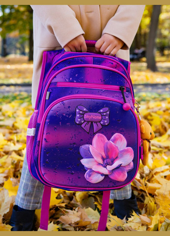Школьный рюкзак с ортопедической спинкой для девочки фиолетовый /SkyName 37х30х18 см для 1-4 класса (R3-243) Winner (293504285)