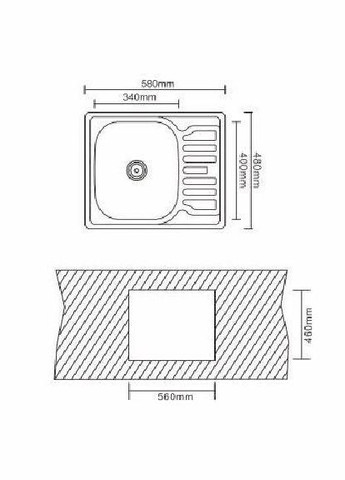 Кухонная мойка POLO microdecor Нержавеющая сталь INTERLINE (332964740)