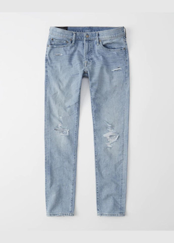 Светло-голубые демисезонные джинсы super skinny af8358m Abercrombie & Fitch