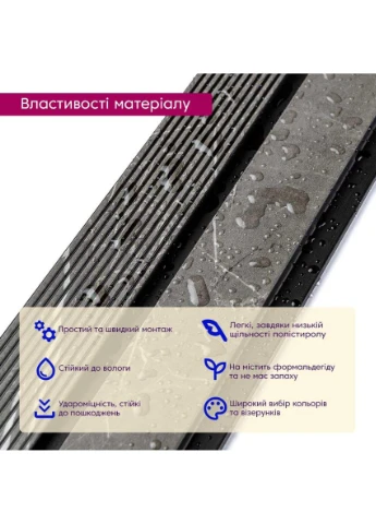 Рейка декоративна PS 2900х118х12мм мармур SW-00001751 Sticker Wall (314797433)