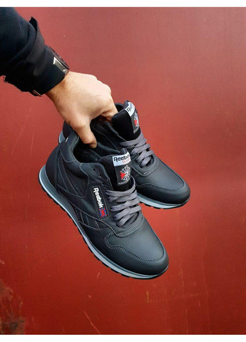 Чорні Зимовий кросівки чоловічі reebok classic boots winter leather black рібок No Brand