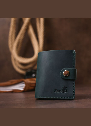 Компактное винтажное портмоне 16456 Зеленый Shvigel (331907426)